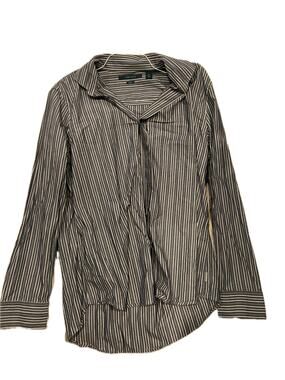 Perry Ellis Slim Fit Button Long Sleeve Stripe Shirt Mens XL